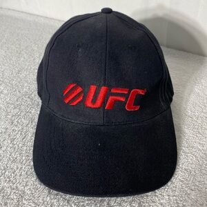 H2 Promotions UFC Black Baseball Cap W Red Embroidered Logo